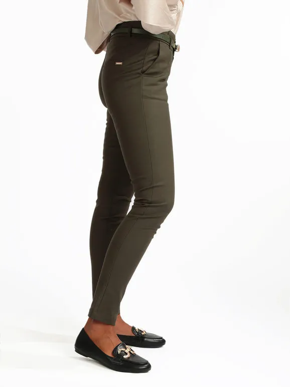 Freesia Pantalón casual de mujer con cinturón
