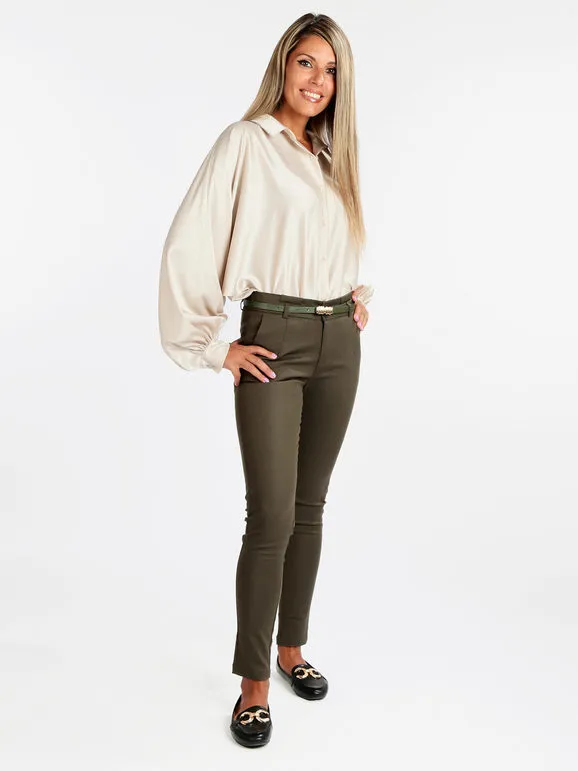 Freesia Pantalón casual de mujer con cinturón